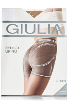 Классические колготки женские Giulia Effect Up с моделирующими шортиками, 40 DEN, Cappuccino, размер 4
