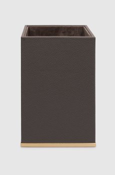 Коричневая кожаная мусорная корзина Milano