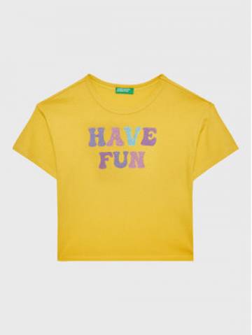 United Colors Of Benetton Футболка 3096C10AV Жовтий Regular Fit United Colors Of Benetton Футболка 3096C10AV Жовтий Regular Fit