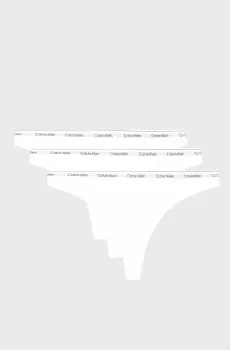 Женские белые трусики (3 шт) Белый L Calvin Klein 000QD5209E