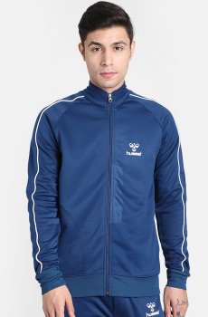 hummel Men Blue Solid Tailored Jacket