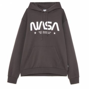 Cropp - Худі з написом NASA - темно-сірий Cropp - Худі з написом NASA - темно-сірий