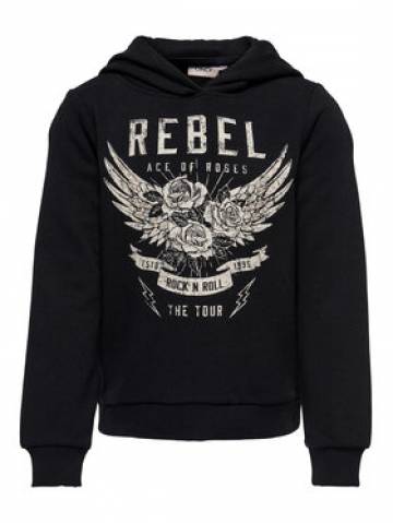 Kids ONLY Світшот Nomi 15275726 Чорний Regular Fit Kids ONLY Світшот Nomi 15275726 Чорний Regular Fit