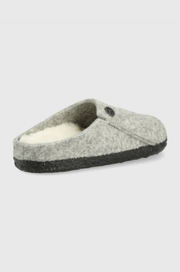 Детские шерстяные тапочки Birkenstock цвет серый Narrow Width Детские шерстяные тапочки Birkenstock цвет серый Narrow Width