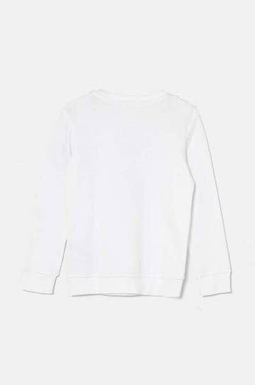 Детская хлопковая кофта Guess цвет белый с принтом N73Q10 KAUG0