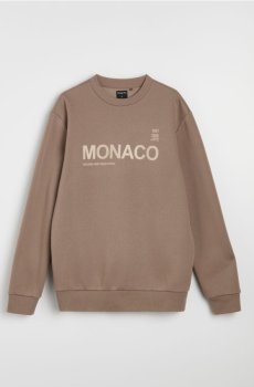 Світшот crewneck з написом - кавовий