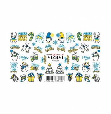 Водные наклейки для ногтей Vizavi Professional VN-05 Водные наклейки для ногтей Vizavi Professional VN-05