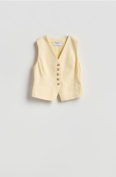 Reserved - Жилет із додаванням віскози - світло-жовтий - 166IS-10X