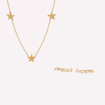 Серебряные подвески с позолотой Minimal B-51 15598 Бандл Звездная ночь Серебряные подвески с позолотой Minimal B-51 15598 Бандл Звездная ночь
