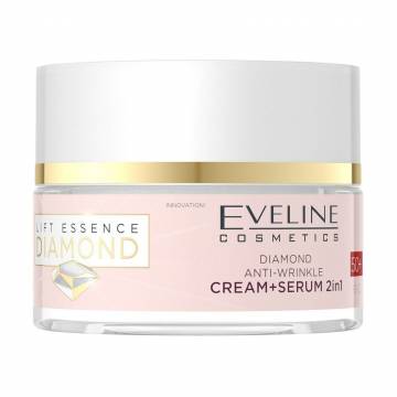 Крем-сыворотка для лица Eveline Cosmetics Lift Essence Diamond Cream + Serum 2 in 1 50+, 50 мл Крем-сыворотка для лица Eveline Cosmetics Lift Essence Diamond Cream + Serum 2 in 1 50+, 50 мл