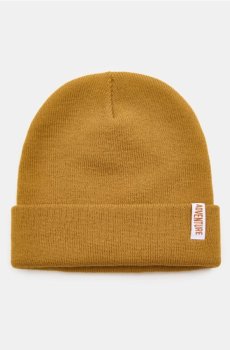 Шапка beanie з нашивкою - бурштиновий