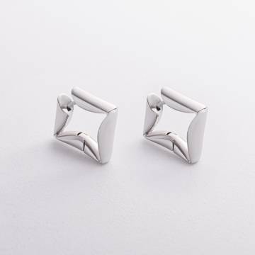 Серебряные серьги "Ромбы" 7367 Серебряные серьги "Ромбы" 7367