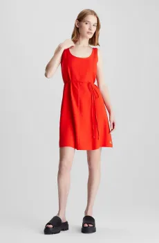 Женское красное платье TIE WAISTED DAY Красный L Calvin Klein Jeans J20J223320