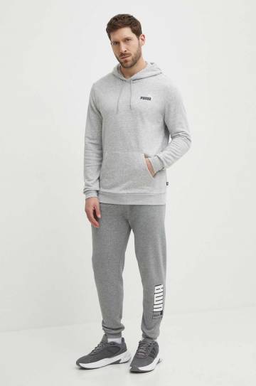 Кофта Puma мужская цвет серый с капюшоном с принтом 680990 Кофта Puma мужская цвет серый с капюшоном с принтом 680990