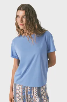 Женская голубая футболка Голубой S womensecret 3272259
