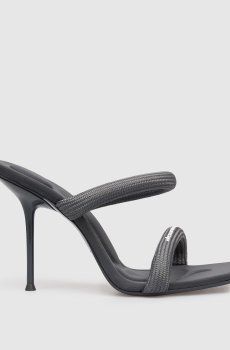 Серые мюли Джули с логотипом