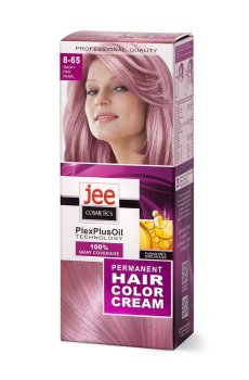 Уценка! Стойкая крем-краска для волос Jee Cosmetics Permanent Hair Color Cream 8-65 Дымчато-розовая жемчужина, 115 мл