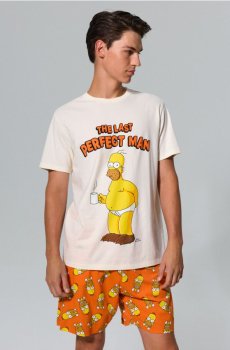 Двокомплектна бавовняна піжама The Simpson - різнобарвний