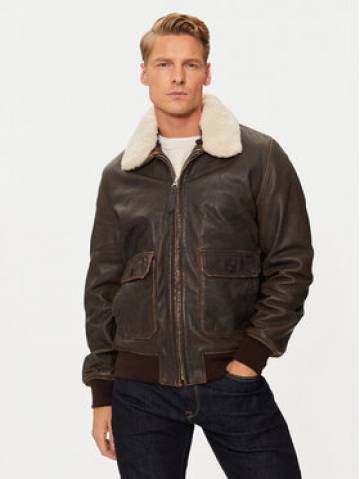SCHOTT N.Y.C. Шкіряна куртка LCPILOTUSED Коричневий Regular Fit SCHOTT N.Y.C. Шкіряна куртка LCPILOTUSED Коричневий Regular Fit