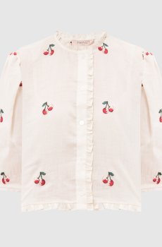 Бежевая блуза из рамы