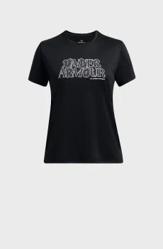 Детская черная футболка UA Tech Wordmark SS Черный 10 Under Armour 1389759-001