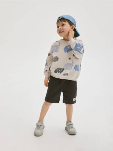 Reserved - Бавовняні шорти - темно-сірий - XZ769-90X