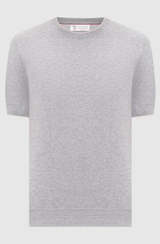 Серая меланжевая футболка