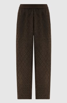 Коричневые брюки Palmer в геометрический узор