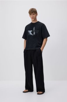 Reserved - MEN`S T-SHIRT - темно-сірий - 833JM-90X