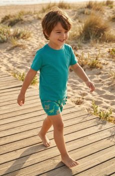 Плавальні шорти з динозаврами та 3D-елементами - бірюзовий