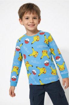 Бавовняна футболка з принтом Pokemon - морська хвиля