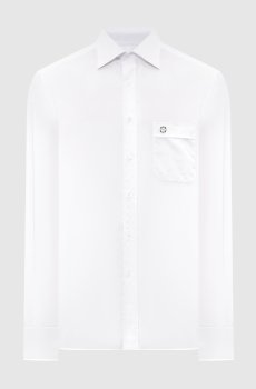 Белая рубашка из хлопка с эмблемой