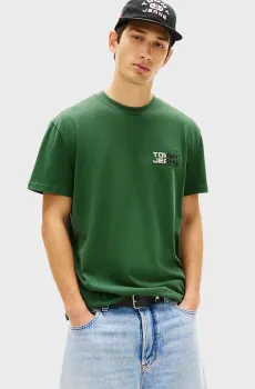 Мужская зеленая футболка GYM BLOCK Зеленый XL Tommy Jeans DM0DM22536