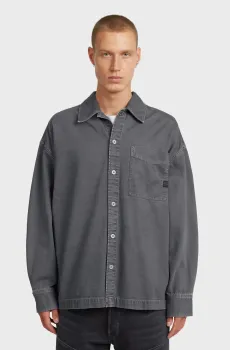 Мужская серая рубашка Boxy Серый S G-Star RAW D23007,D491