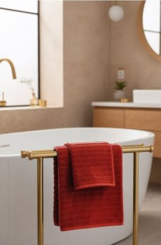 Жакардовий рушник - перцевий червоний