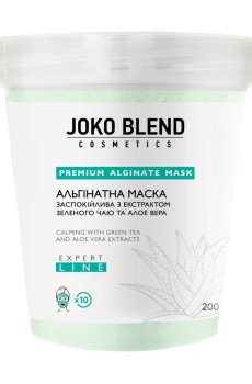 Успокаивающая альгинатная маска Joko Blend с экстрактом зеленого чая и алоэ вера, 200 г