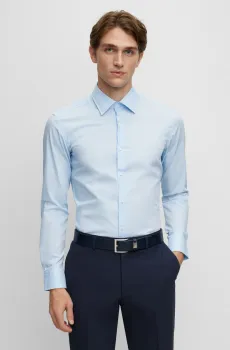 Мужская голубая рубашка Голубой 41 BOSS 50469345;452