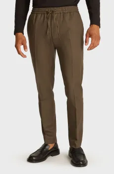 Мужские зеленые брюки COTTON VISCOSE TAPERED JOGGER Зеленый 54 Calvin Klein K10K113934