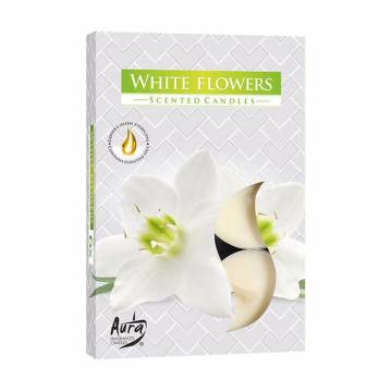 Ароматическая свеча Bispol Scented Candle White Flowers, 6 шт (p15-179 а6) Ароматическая свеча Bispol Scented Candle White Flowers, 6 шт (p15-179 а6)