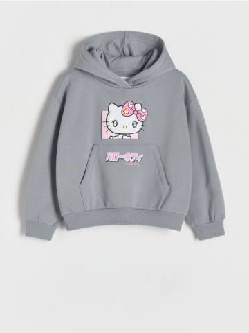 Reserved - Світшот Hello Kitty - темно-сірий - 391BM-90X Reserved - Світшот Hello Kitty - темно-сірий - 391BM-90X