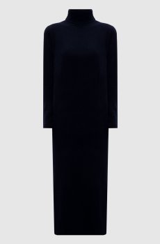 Синее платье из шерсти и кашемира
