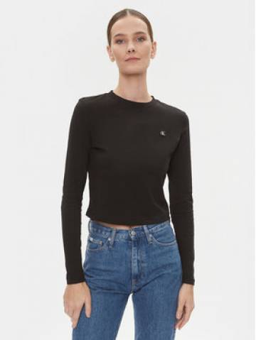 Calvin Klein Jeans Блузка Embro Badge J20J222884 Чорний Regular Fit Calvin Klein Jeans Блузка Embro Badge J20J222884 Чорний Regular Fit