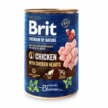 Влажный корм для собак Brit Premium by Nature Курица с куриным сердцем, 400 г Влажный корм для собак Brit Premium by Nature Курица с куриным сердцем, 400 г