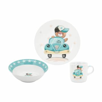 Набор детской посуды Limited Edition Little Driver (чашка, 230 мл + тарелка обеденная, 18 см + тарелка суповая, 15 см) (C672) Набор детской посуды Limited Edition Little Driver (чашка, 230 мл + тарелка обеденная, 18 см + тарелка суповая, 15 см) (C672)