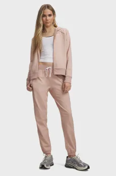 Женский пудровый спортивный костюм (худи, брюки) UA Rival Tricot Tracksuit HD Розовый M Under Armour 6001966-600