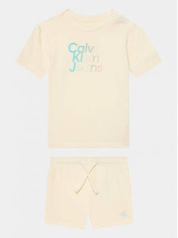 Calvin Klein Jeans Набір футболка та шорти Gradient Logo IN0IN00175 Білий Regular Fit Calvin Klein Jeans Набір футболка та шорти Gradient Logo IN0IN00175 Білий Regular Fit