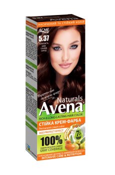 Стойкая крем-краска для волос Acme Color Avena Naturals Permanent Cream Color 5.37 Золотистый кофе, 115 мл