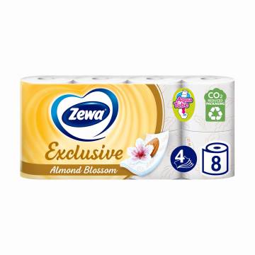 Туалетная бумага Zewa Exclusive Миндальное молочко, 4-слойная, 140 отрывов, 8 шт Туалетная бумага Zewa Exclusive Миндальное молочко, 4-слойная, 140 отрывов, 8 шт