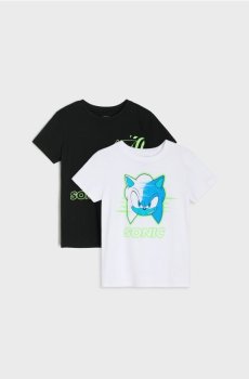 Футболки, упаковка 2 шт. Sonic the Hedgehog - різнобарвний
