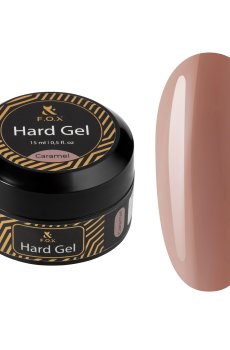 Жидкий строительный гель для ногтей F.O.X Hard Gel, Caramel, 15 мл